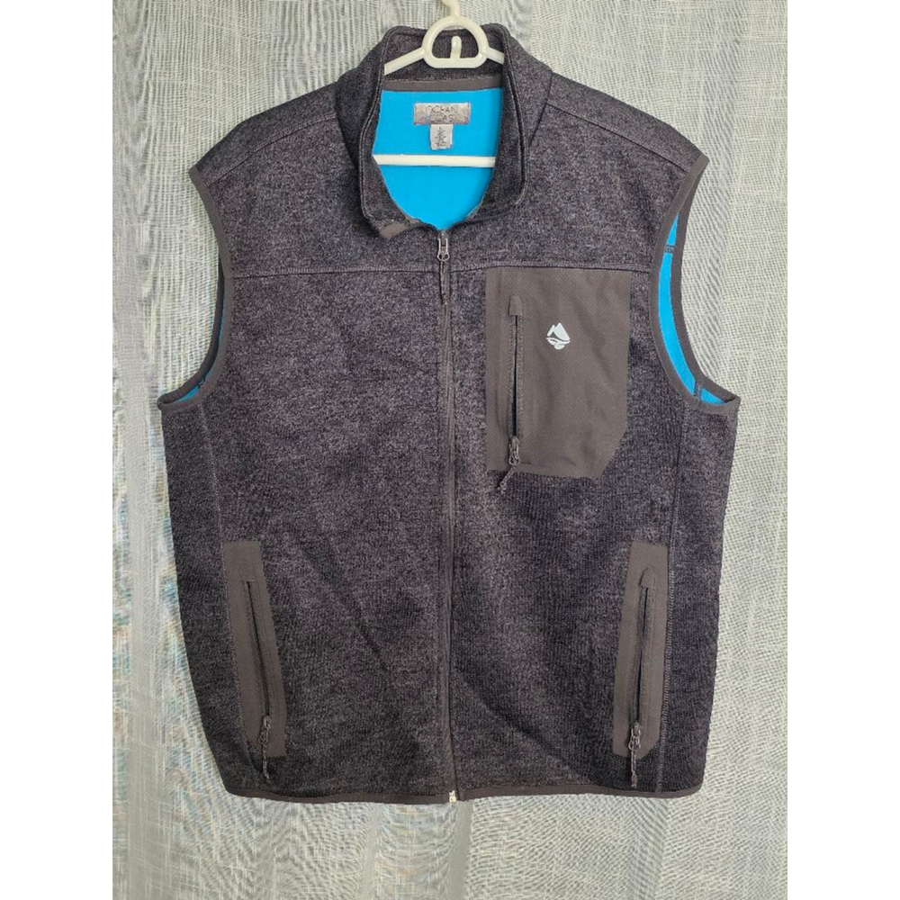 Men's Ocean Coast Vest Size L Gray Fleece